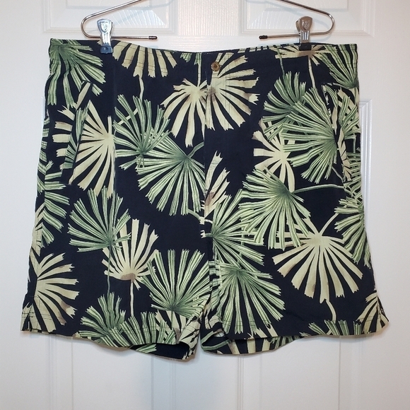 VTG Tommy Bahama Men's M Swimwear Swim Trunks Floral Botanical - Picture 1 of 11